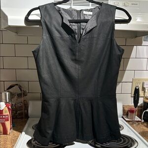 Neiman Marcus Charcoal Sleeveless Top